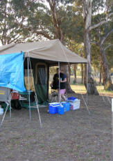 Macquarie Woods test camp and bloody cold that night!