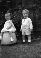 Sue-Ellen & next door neighbour Michael at Marrickville 1967
