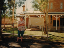 Fiona at Wilcannia Court House on our honeymoon trip and we visit/stay regular now